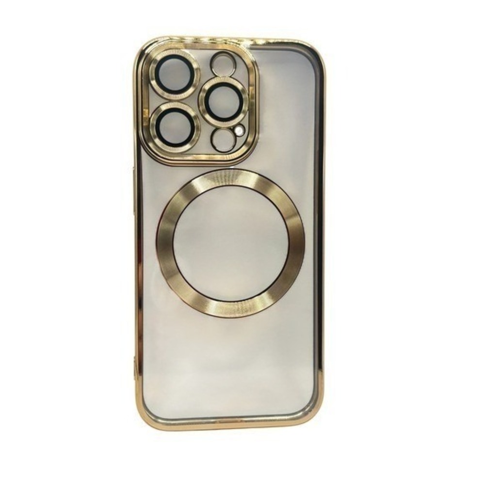 iPhone‎ 15 Pro Clear Protective Case Gold Metallic Trim NEW